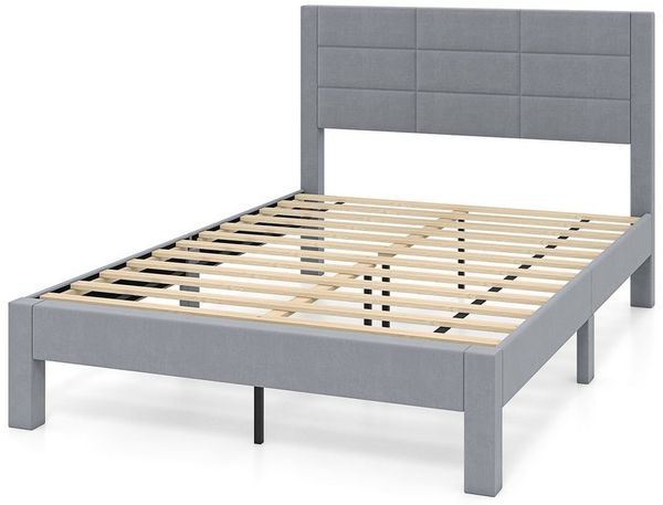 COSTWAY Bettgestell (1-tlg), Bettgestell, Doppelbett, für 140x200cm Matratze