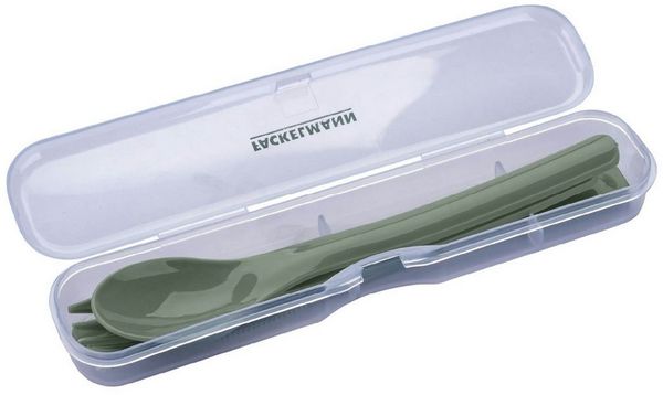 FACKELMANN Aufbewahrungsdose Besteck-Set To Go, Reisebesteck, Lunchbox-Set, Picknickbesteck