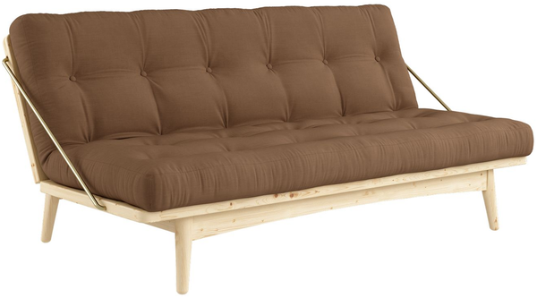 Karup Design Schlafsofa FOLK Gestell Natur, Matratze Mocca