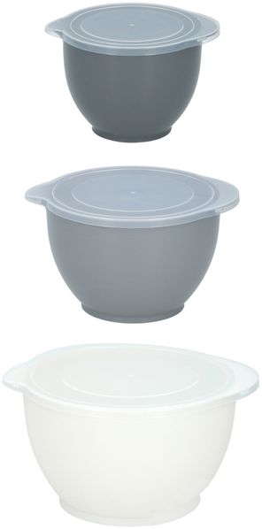 Neuetischkultur Rührschüssel Dosen-Set, 3 Stück mit Deckel, Kunststoff, (Set, 3-tlg), Rührschüssel Backschüssel