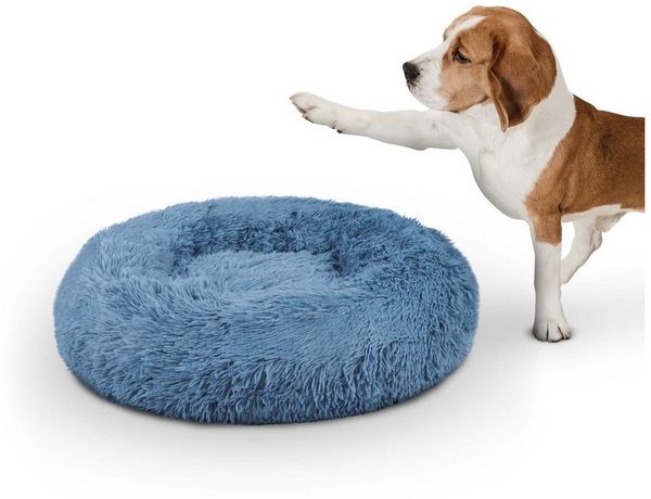 Bestlivings Tierbett Haustierbett Fluffy, Polyester, Hundekissen rund flauschig, rutschfest - Hundebett Katzenbett