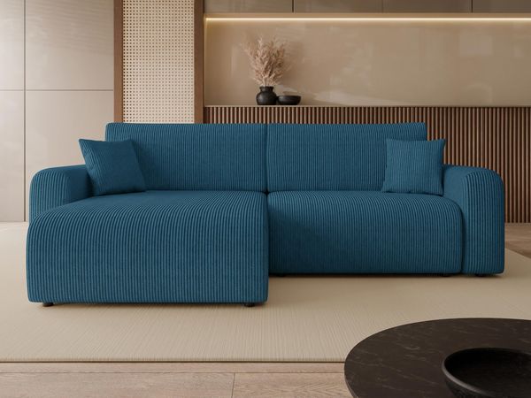 Ecksofa Floryn L Cord (Farbe: Poso 05)