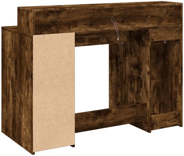 vidaXL LED-Schreibtisch Räuchereiche 120x55x91 cm Holzwerkstoff 3309415 Bild 7