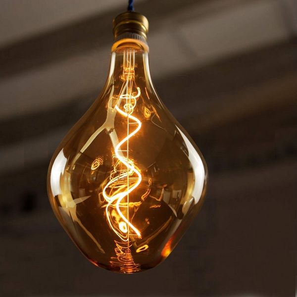 Nettlife LED-Leuchtmittel E27 4W 2200K Große Goldfarbe Dekorative Beleuchtung, E27, Warmweiß, für Kronleuchter, Wandleuchter, Tischlampe