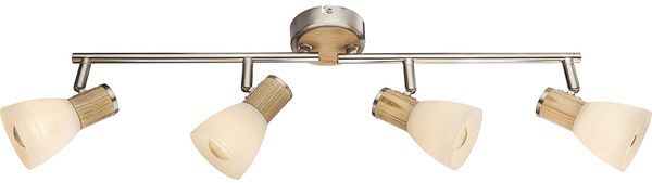 LED Deckenstrahler, Holz, Glas Spots schwenkbar, L 60 cm, GYLFI