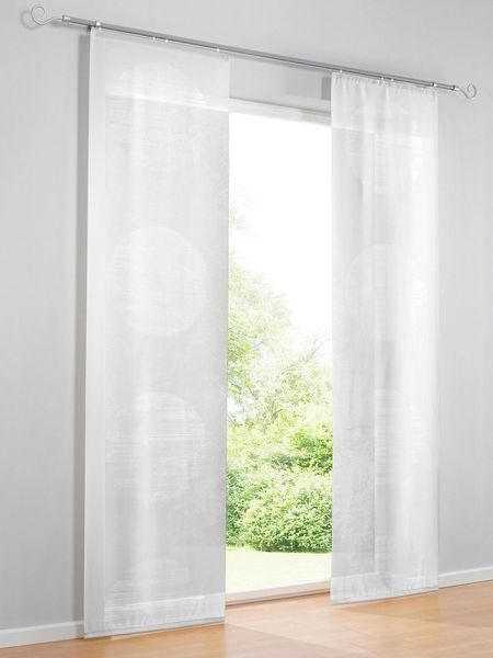 heine Gardine Schiebevorhang (1 St), Klettschiene, halbtransparent