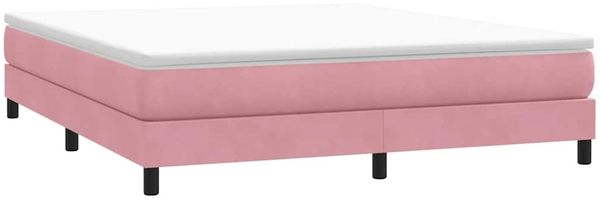 vidaXL Boxspringbett ohne Matratze Rosa 180x210 cm Samt 3315842