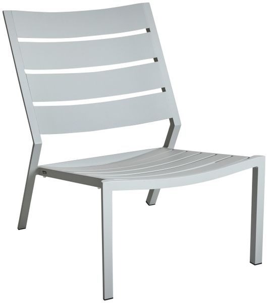 Gartensessel Delia aus Aluminium, modern und stapelbar, hellgrau, pflegeleicht, Brafab