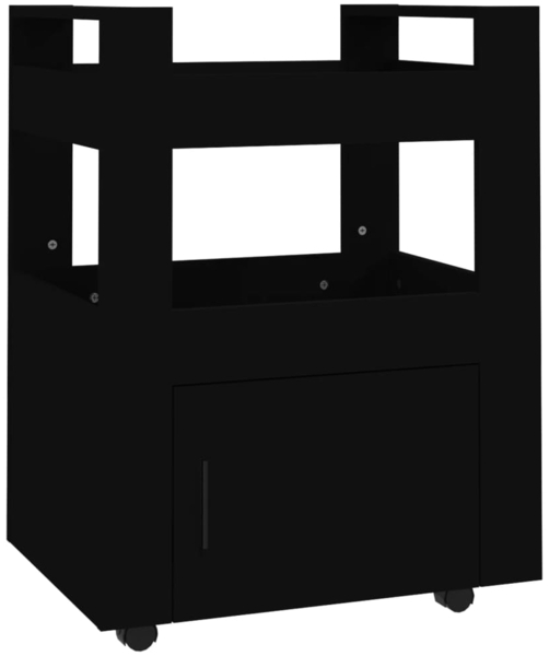 vidaXL Küchenwagen Schwarz 60x45x80 cm Holzwerkstoff 816825