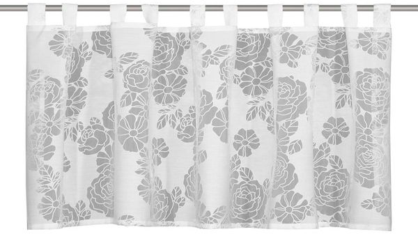 Neusser Collection Schlaufenpanneau Rosen, weiß, 45 x 140 cm
