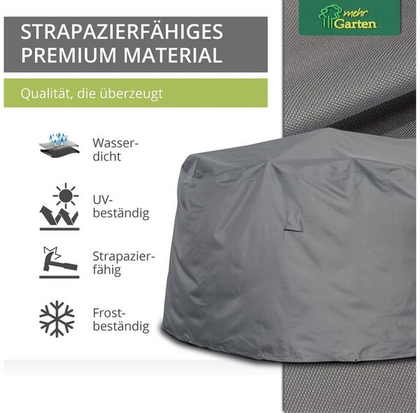 mehr Garten Gartenmöbel-Schutzhülle Premium, Premium Gartenmöbel-Schutzhülle rund: Ø125x94(H) cm I Abdeckung für Ga Bild 2