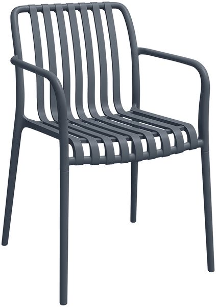 STEELSØN 'Pincoya' Gartenstuhl, anthrazit, Kunststoff, wetterfest und UV-beständig, Balkonstuhl stapelbar, bis 120 kg belastbar, 4er Set Bild 11