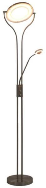 vidaXL Stehlampe 18 W Silbern 180 cm Dimmbar 282415