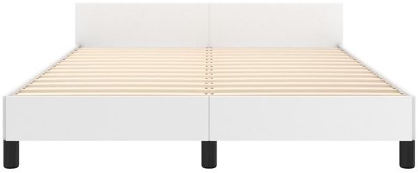 Bettgestell mit Kopfteil Kunstleder Weiß 140x200 cm [3125574] Bild 6