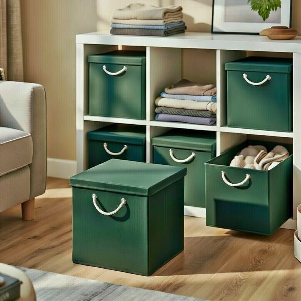 StickandShine Faltbox 5 Stück 30x30 cm perfekt für KALLAX – 19 trendige Farben zur Auswahl