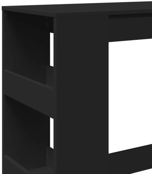 vidaXL Bartisch mit Regal, Holzwerkstoff, 90 x 40 x 103,5 cm, Schwarz Bild 6