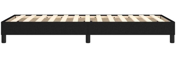 vidaXL Polsterbett, Stoff, 25,0 cm, Schwarz, 90x190 cm, mit Lattenrost, Schwarz Bild 6