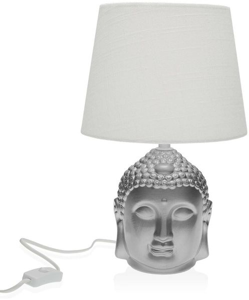 Tischlampe Versa Silberfarben Buddha Porzellan (21 x 33 x 21 cm)