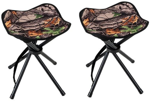 KOMFOTTEU Campinghocker Klapphocker (2er Set), bis 150kg belastbar