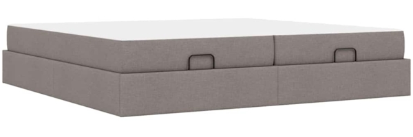 vidaXL Bettgestell mit Speicher Taupe 200 x 200 cm Stoff 3399519 Bild 7