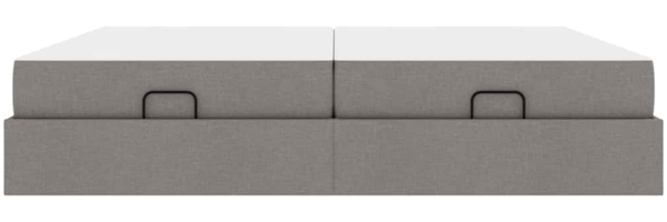 vidaXL Bettgestell mit Speicher Taupe 200 x 200 cm Stoff 3399519 Bild 5