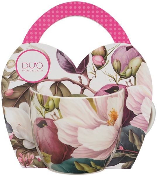 ABYstyle Tasse Duo Porcelain Becher Magnolie Tasse 460 ml im Geschenkkörbchen