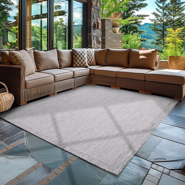 Carpettex Outdoorteppich Unicolor, Läufer, Höhe: 3 mm, Teppich Wetterfest Waschbar Balkon, Garten, Terrasse und Küchenteppich