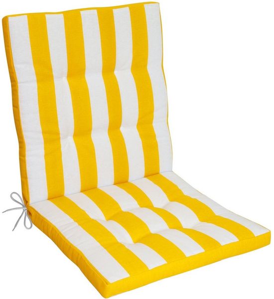 Herlag Polsterauflage Mia, (1 St), Niedriglehner 100x50x5cm Easy-Drop Bänder Gelb Gestreift