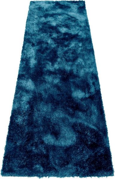 Bruno Banani Hochflor-Läufer Dana Teppich, Kundenliebling, rechteckig, Höhe: 30 mm, Brücke, uni, weich, Mikrofaser, Diele, Flur, Wohnzimmer, Schlafzimmer