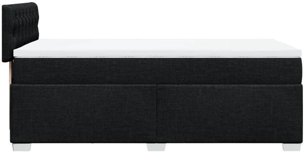 vidaXL Boxspringbett mit Matratze Schwarz 100x200 cm Stoff 3288108 Bild 11