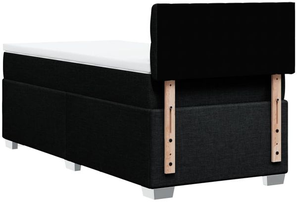 vidaXL Boxspringbett mit Matratze Schwarz 100x200 cm Stoff 3288108 Bild 12