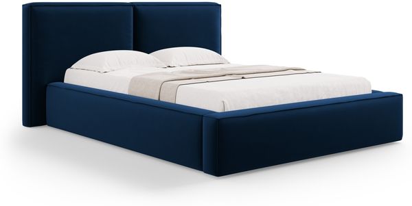 Micadoni Bett Jodie Samtstoff Bluvel Königsblau 140x200