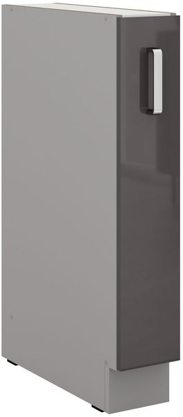 Küche Bianca Grey Hochglanz Grau Unterschrank 15 cm Schrankauszug Küchenschrank