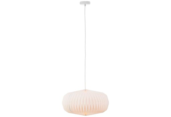 Lightbox Pendelleuchte, ohne Leuchtmittel, Hängelampe, Ø 44 cm, 151 cm Höhe, E27, kürzbar, Papier/Metall, weiß