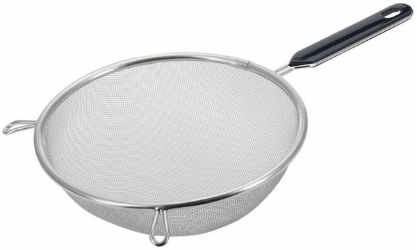 WESTMARK Küchensieb Traditionell, ø 20 cm, Rostfreier Edelstahl/Kunststoff, Silber/Schwarz, ABS