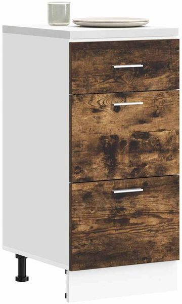 vidaXL Unterschrank Lyon Räuchereiche 40x46x81,5 cm Holzwerkstoff 854215