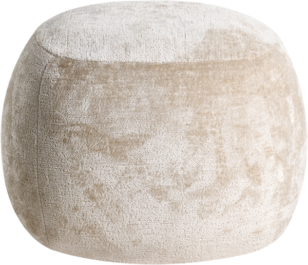 Pouf BARRON Chenillegewebe Beige