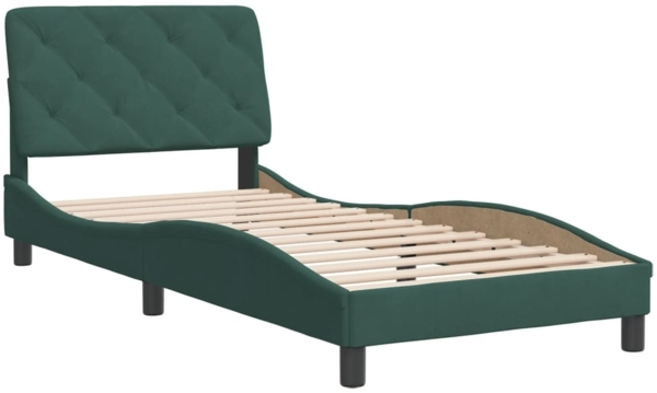 vidaXL Bettgestell ohne Matratze Dunkelgrün 80x200 cm Samt 3207890 Bild 2