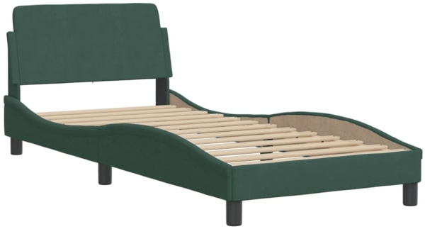 vidaXL Bettgestell ohne Matratze Dunkelgrün 80x200 cm Samt 3207890 Bild 3