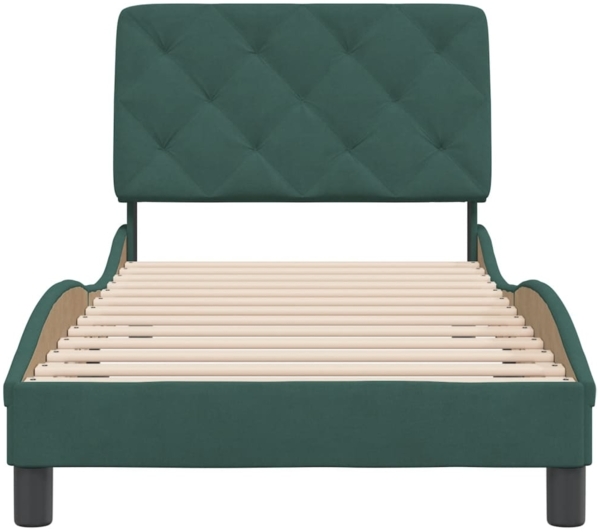 vidaXL Bettgestell ohne Matratze Dunkelgrün 80x200 cm Samt 3207890 Bild 4