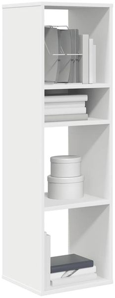 vidaXL Bücherregal Weiß 34x31x112 cm Holzwerkstoff 860283
