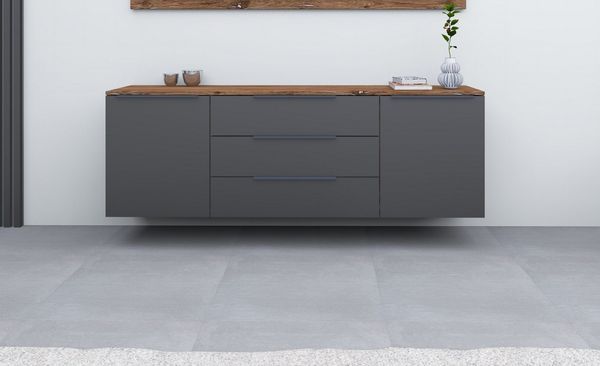 borchardt Möbel Sideboard Tom, Kommode Breite 166cm, hängend oder stehend mit Metallgriffen, 2 Türen 3 Schubkästen, verstellbare Einlegeböden