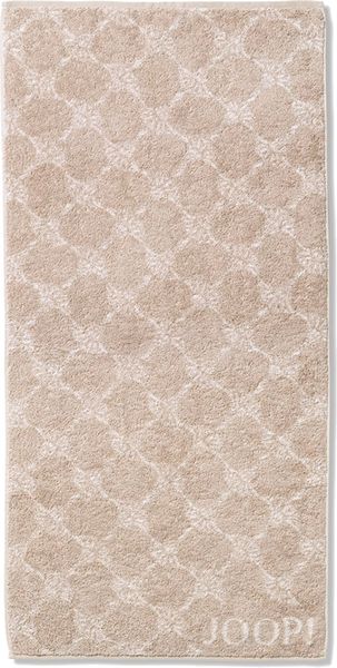 JOOP! Handtuch Classic Cornflower Frottierkollektion - Walkfrottier Beige 50x100cm
