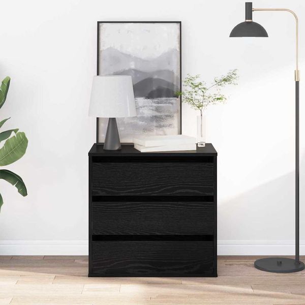 vidaXL Schubladenschrank Schwarz 61 x 41 x 58 cm Holzwerkstoff 868892