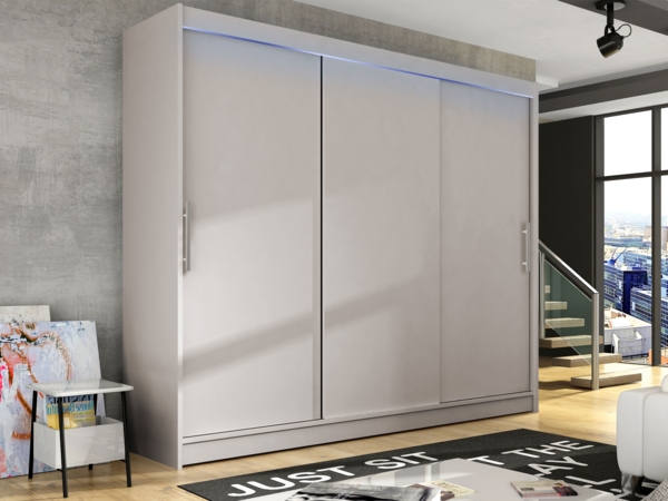 Kleiderschrank Aston II, mit RGB LED Beleuchtung, Farbe: Cashmere Bild 2