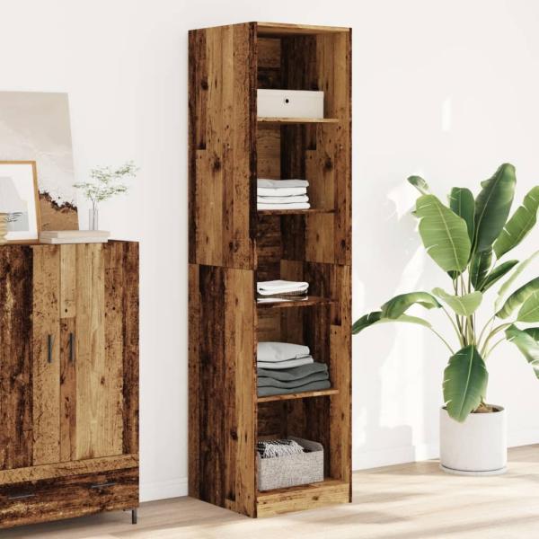 vidaXL Kleiderschrank Altholz-Optik 50x50x200 cm Holzwerkstoff 3307718