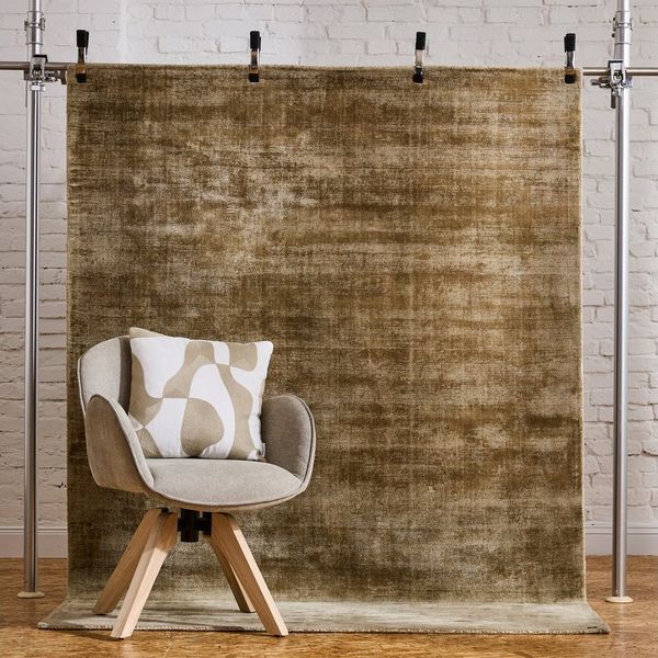 TOM TAILOR HOME Teppich Shine uni, rechteckig, Höhe: 8 mm, Handweb Teppich, 100% Viskose, handgewebt, mit elegantem Schimmer