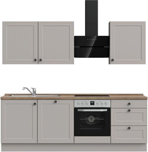 nobilia® Küchenzeile "Cascada II", vormontiert, Breite 240 cm, Ausrichtung wählbar, wahlw. mit E-Geräten