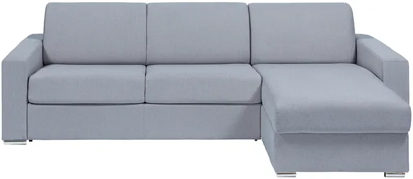Vente-unique - CALITO Sofa Stoff Grau - B 223 cm152 cm x H 90 cm x L 278 cm