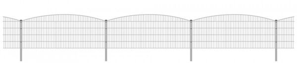 Schmuckzaun / Doppelstabmattenzaun Rundbogen-Dekor Komplett-Set / Verzinkt / 121 cm hoch / 100 m lang Bild 3